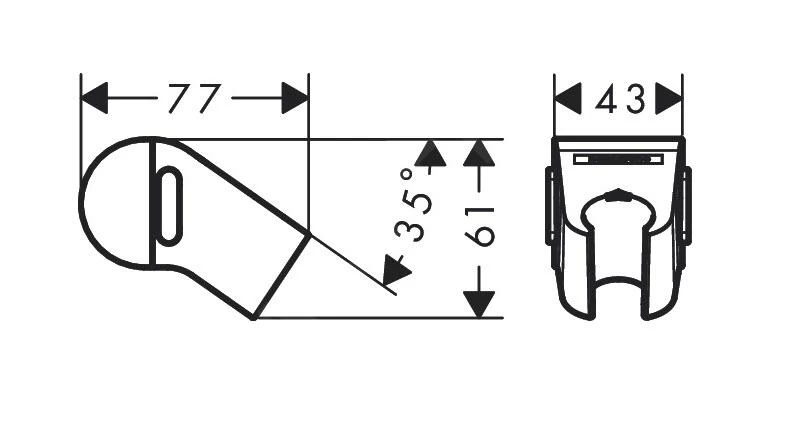 Hansgrohe WallStoris - Schuifstuk, Mat Wit 27917700 - Image 2