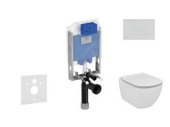 Ideal Standard ProSys - Toiletset- Inbouwreservoir, Closet, WC-zitting Tesi, Oleas M2 Bedieningsplaat, Mat Chroom ProSys80M SP86