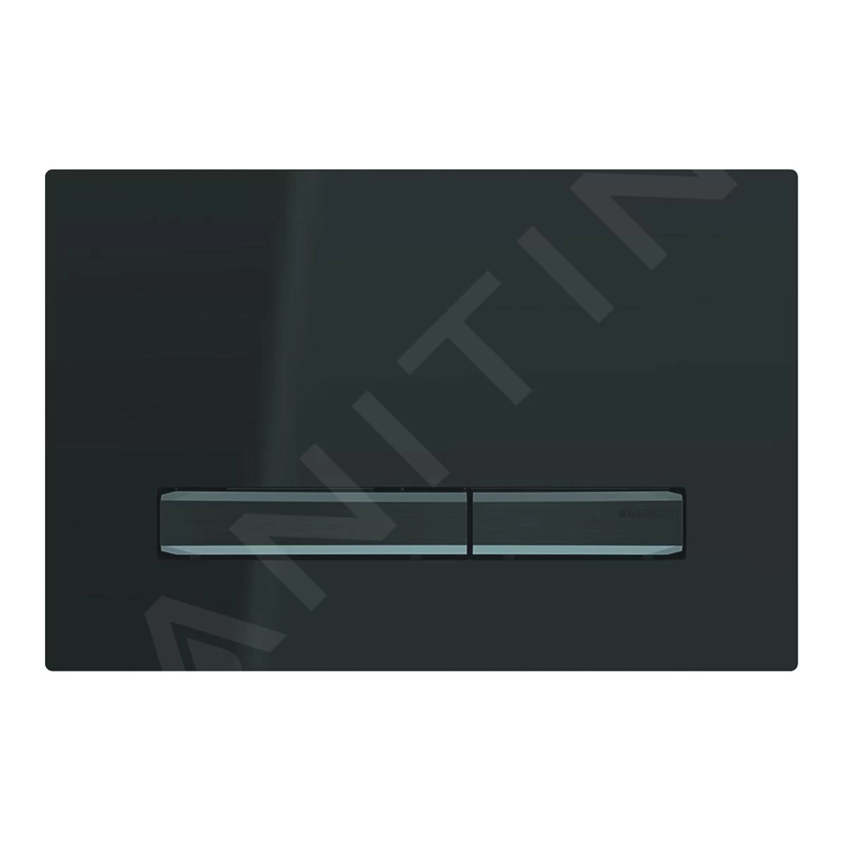 Geberit Sigma50 - Bedieningsplaat, Dual Flush Spoeling, Zwart/zwart Chroom 115.671.DW.2