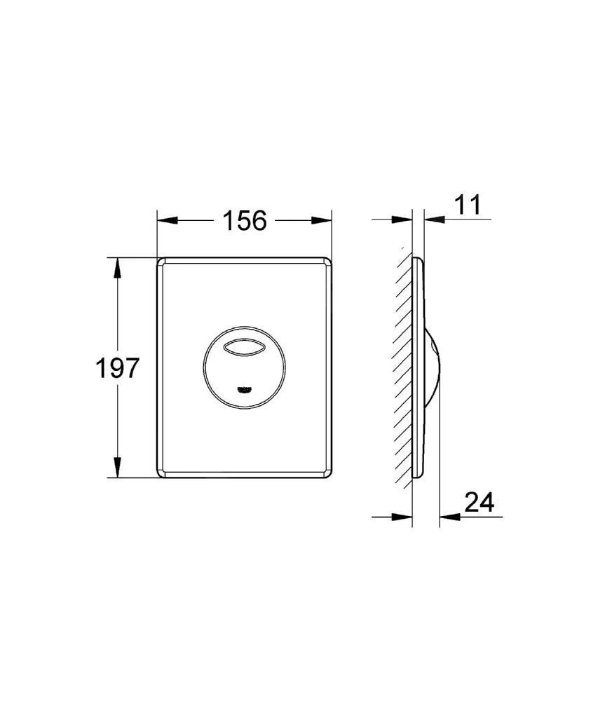 Grohe Skate - Bedieningsplaat, Geborsteld Roestvrij Staal 38862SD0 - Image 2