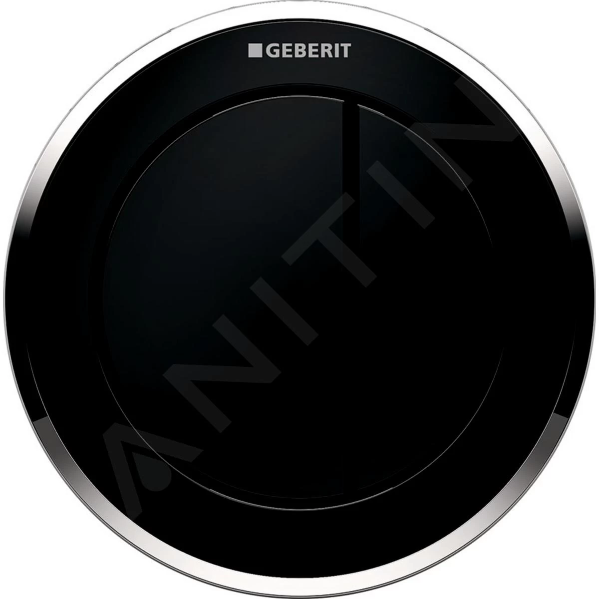 Geberit Spoelsystemen - Afstandsbediening Bedieningsplaat Type 10, Pneumatisch, Voor 2-toets Spoeling, Zwart/glanzend Chroom 116.057.KM.1