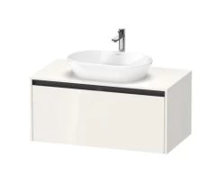 Duravit Ketho.2 - Wastafelonderkast Met Uitsparing 459x1000x550 Mm, 1 Lade, Glanzend Wit K24886022220000