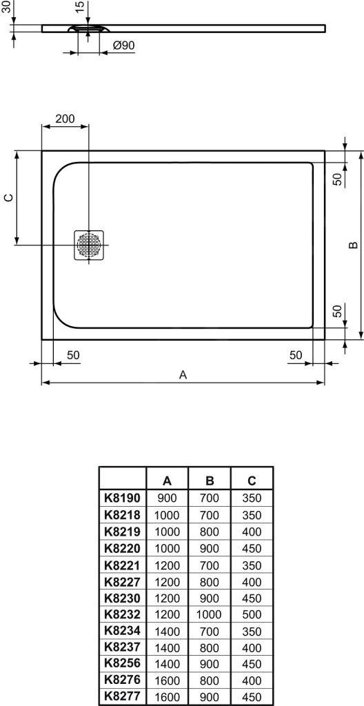 Ideal Standard Ultra Flat S - Douchebak 1000x800 Mm, Zwart K8219FV - Image 2