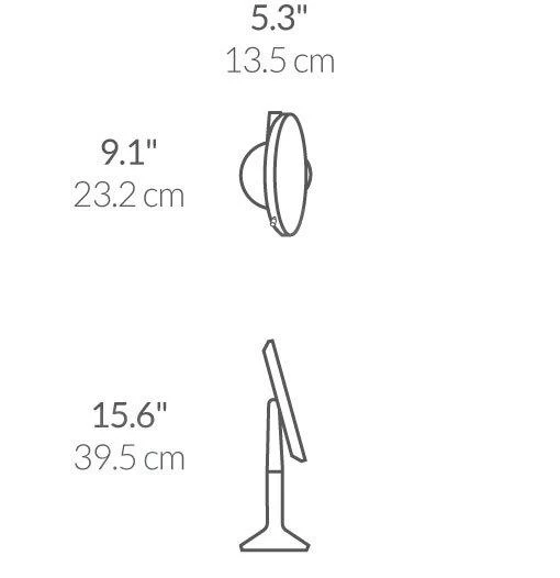 Simplehuman Make-up Spiegels - Cosmetica Spiegel Met LED Verlichting, Gebrosteld Rvs ST3024 - Image 2