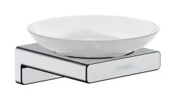 Hansgrohe AddStoris - Zeepschaal Met Houder, Mat Glas/chroom 41746000