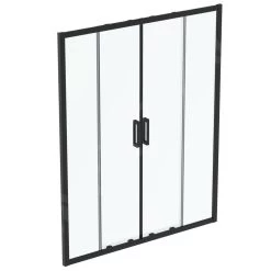 Ideal Standard Connect 2 - Schuif Douchedeur, 4-delig, 1600 Mm, Zwart/helder Glas K9282V3