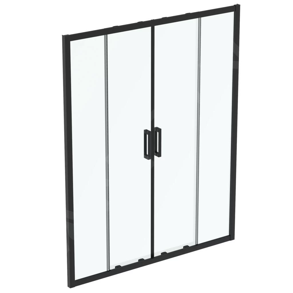 Ideal Standard Connect 2 - Schuif Douchedeur, 4-delig, 1600 Mm, Zwart/helder Glas K9282V3