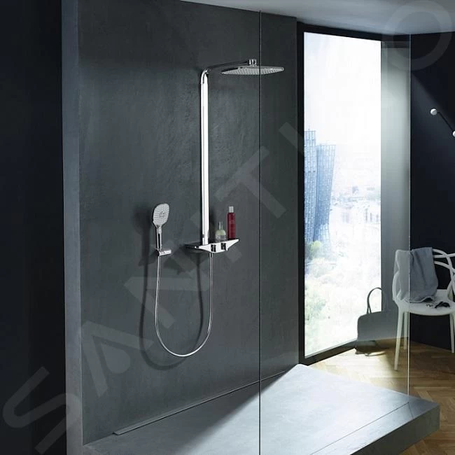 Hansa Emotion - Doucheset Met Thermostaat, 360x 220 Mm, Antraciet/chroom 5865017184 - Image 4