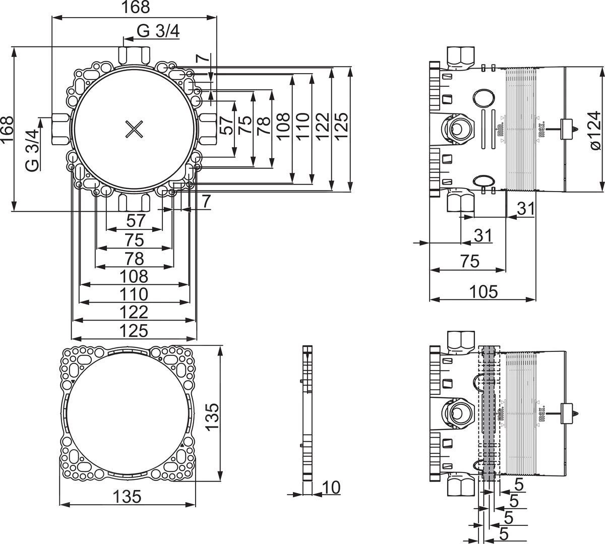 Hansa Bluebox - Inbouwdeel Voor Inbouwkraan DN20 80010000 - Image 2
