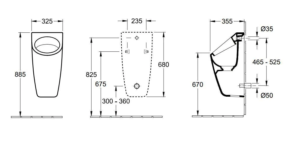 Villeroy & Boch Architectura - Afzuigurinoir, Met Achterinlaat, CeramicPlus, Alpine Wit 558600R1 - Image 2