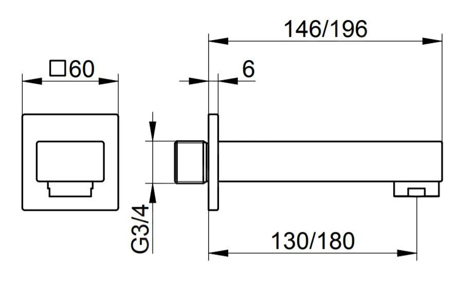 Keuco Edition 11 - Baduitloop, Geborsteld Zwart Chroom 51145130000 - Image 2