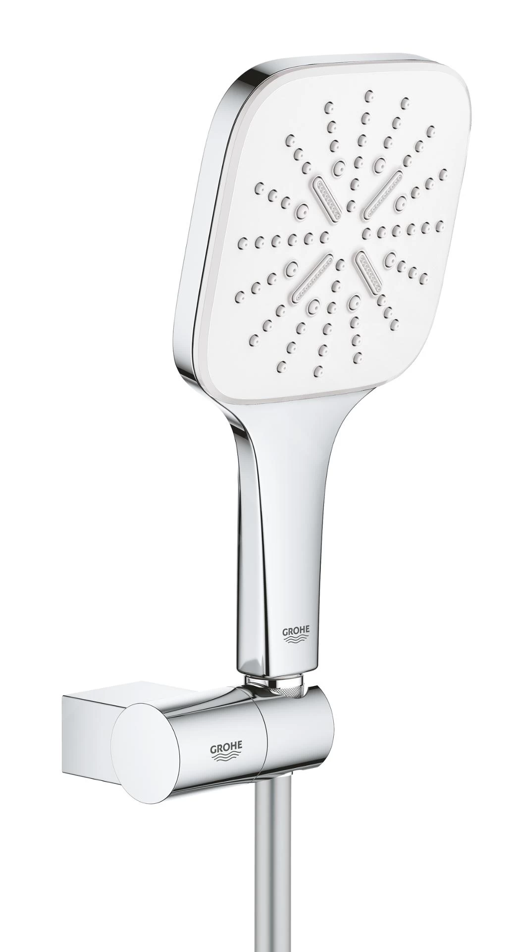 Grohe Rainshower SmartActive Cube - Doucheset - Handdouche130 9,5 L/min, 3-jets, Douchehouder En Doucheslang, Moon White 26588LS0