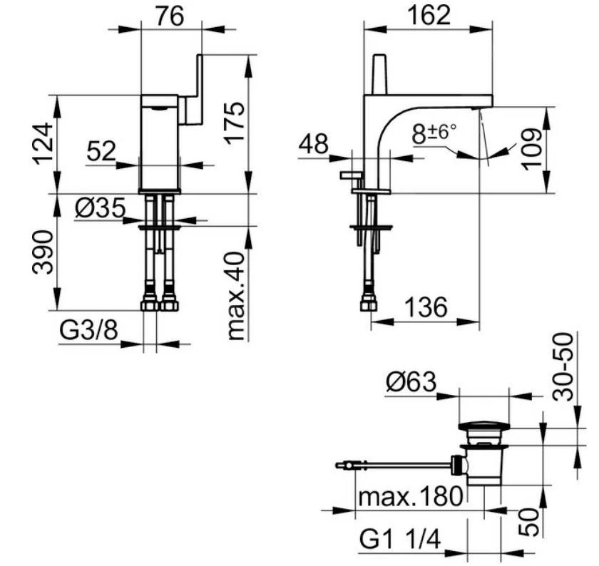 Keuco Edition 11 - Wastafelkraan Met Afvoergarnituur, Chroom 51104010000 - Image 2
