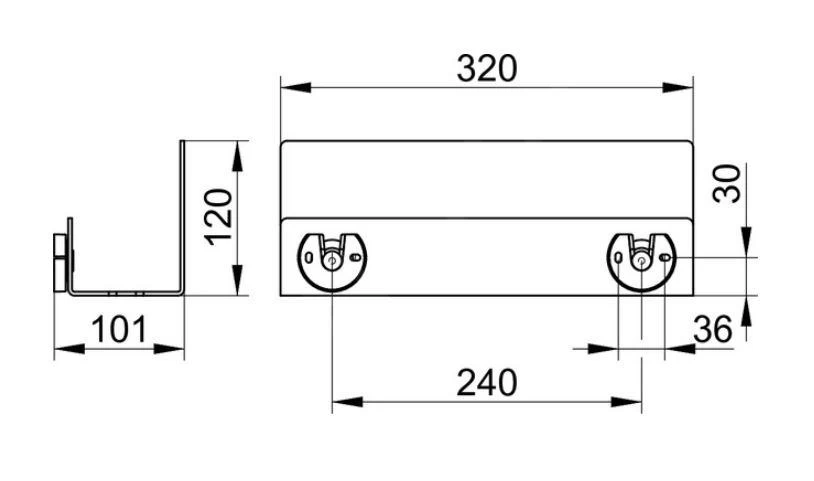 Keuco Badkamer Accessoires - Badkamer Plank, Lengte 320 Mm, Mat Zwart 24952370000 - Image 2
