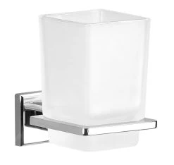 Sapho Gedy Colorado - Tanderborstelhouder, Chroom/satin Glas 6910