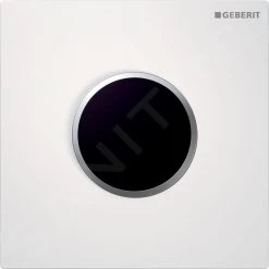 Geberit Spoelsystemen - Wc-besturing Met Elektronische Spoelactivering, Bedieningsplaat Type 10, Netvoeding, Wit/chroom Mat 116.025.KL.1