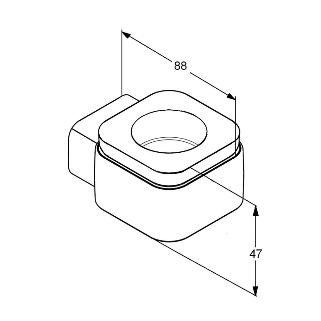 Kludi E2 - Waxinelichthouder, Wit/chroom 4998305 - Image 2