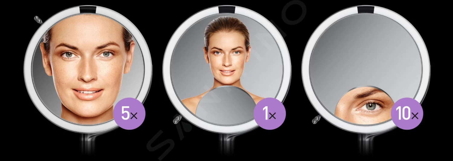 Simplehuman Make-up Spiegels - Cosmetica Spiegel Met LED Verlichting, Gebrosteld Rvs ST3024 - Image 7