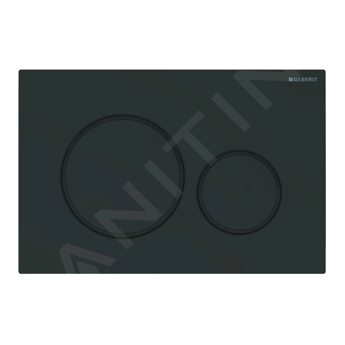 Geberit Sigma20 - Bedieningsplaat, Mat Zwart/zwart 115.882.16.1