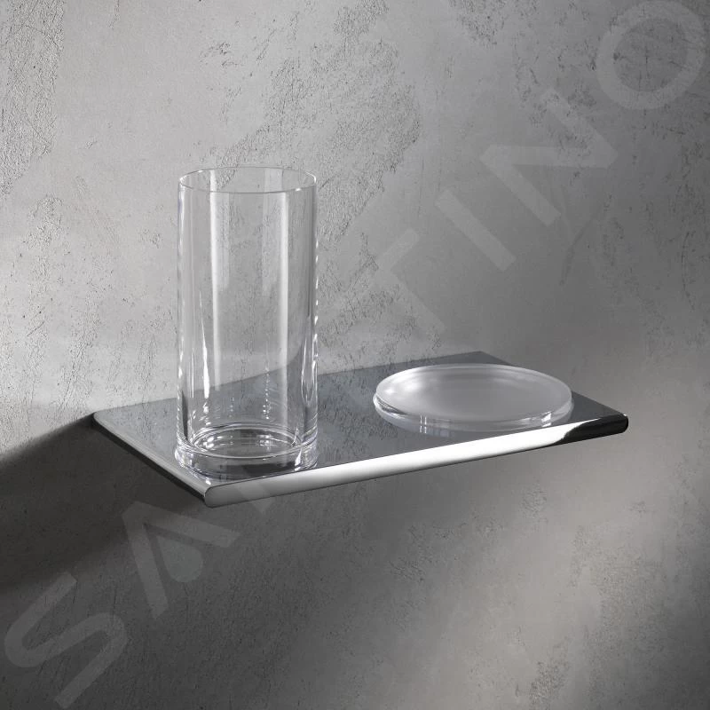 Keuco Edition 400 - Beker Met Zeepschaal Wandbevestiging, Glas/chroom 11556019000 - Image 3