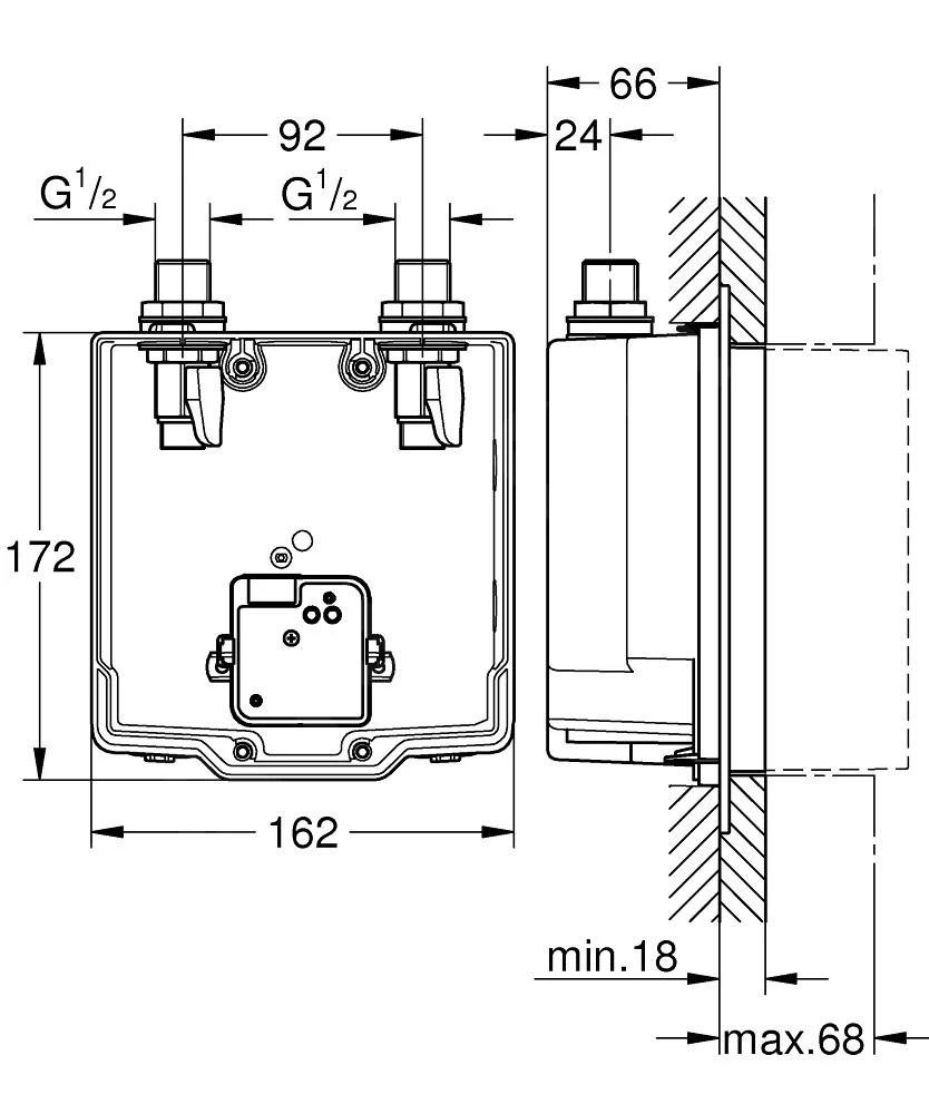 Grohe Inbouwdelen - Inbouwdeel Voor Elektronische Wastafelkraan 36339001 - Image 2