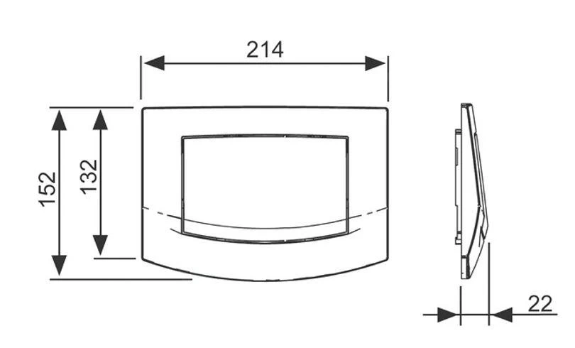 Tece TECEambia - Bedieningsplaat, Mat Chroom 9240125 - Image 2