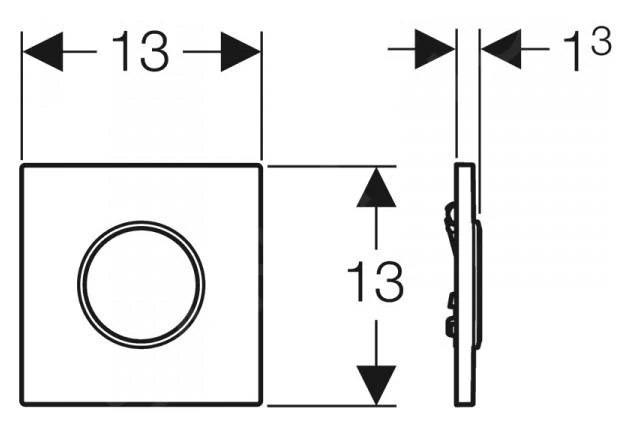 Geberit Spoelsystemen - Wc-besturing Met Elektronische Spoelactivering, Bedieningsplaat Type 10, Netvoeding, Wit/chroom Mat 116.025.KL.1 - Image 2