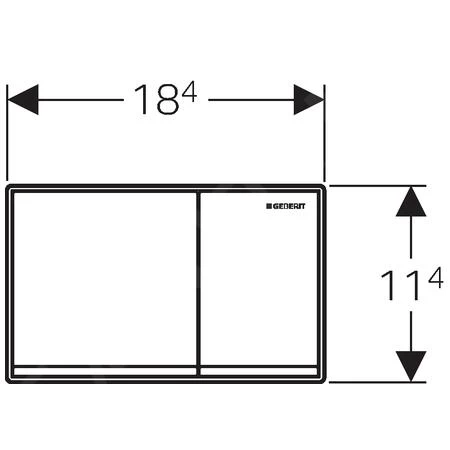 Geberit Omega60 - Bedieningsplaat OMEGA60, Geborsteld Chroom 115.081.GH.1 - Image 2