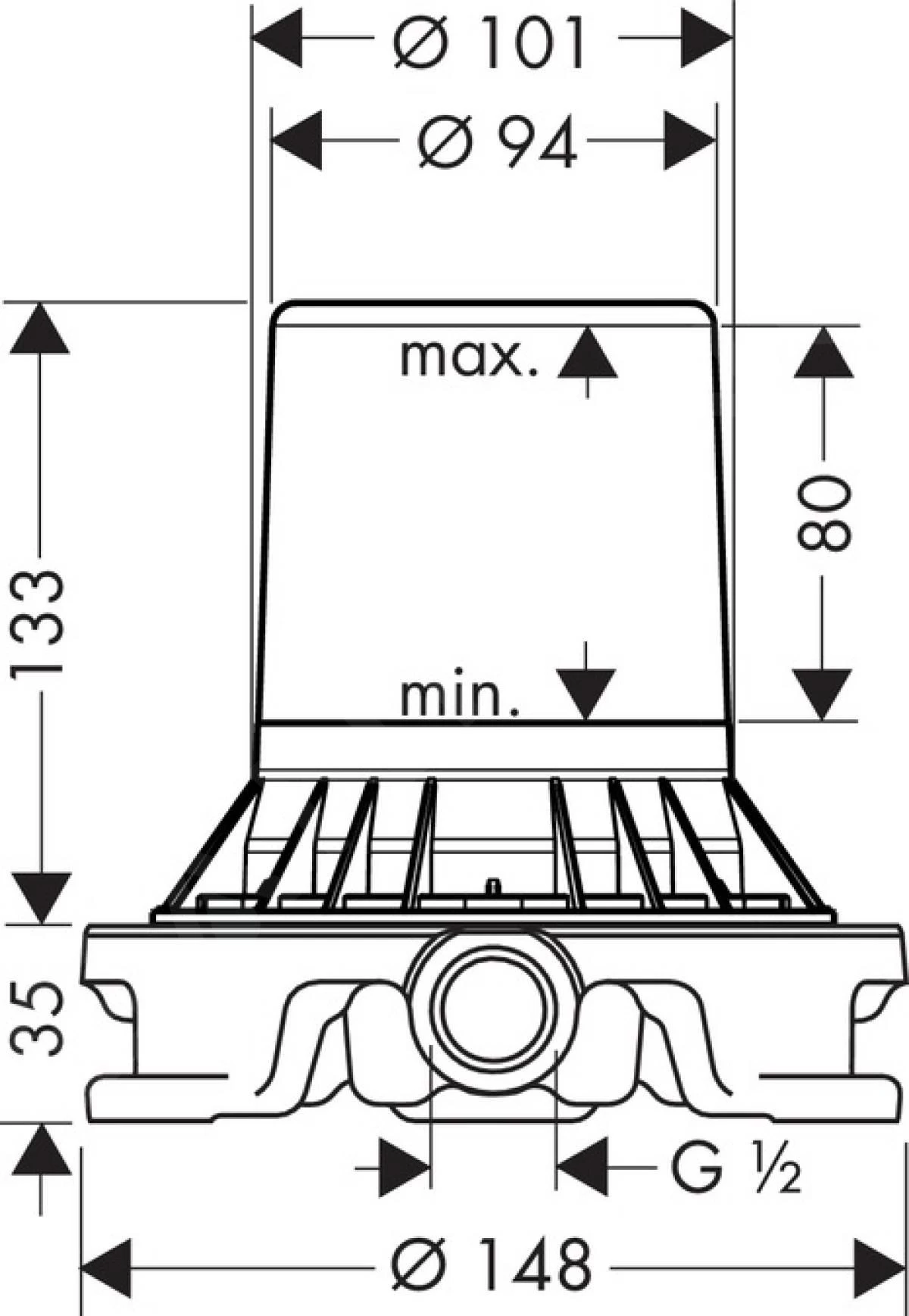 Axor Inbouwdelen - Basisgarnituur Voor Staande Badkraan 10452180 - Image 2
