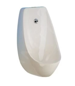 Sanela Elektronische Urinoirs - Domino Urinoir Met Infrarood Spoelsysteem, Elektronica ALS, Voeding 230V AC/24V DC, Wit SLP 17