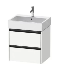 Duravit Ketho.2 - Wastafelkast 549x584x460 Mm, 2 Laden, Mat Wit K25275018180000