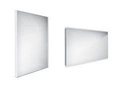 Nimco Spiegels - Spiegel Met LED Verlichting, 600x800 Mm, Aluminium ZP 9002