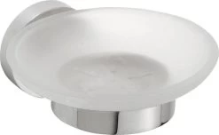 Sapho X-Round - Zeepschaal Met Houder, Glas/chroom XR803
