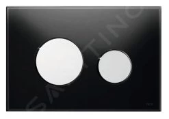 Tece TECEloop - Bedieningsplaat, Zwart Glas/glazend Chroom 9240656