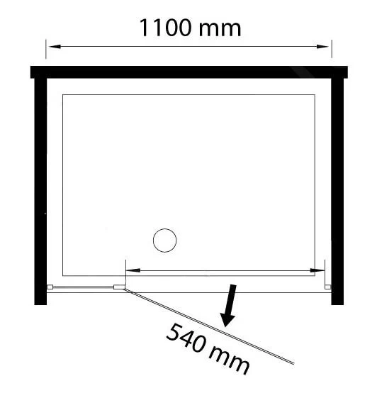Lansanit LitLUX Slim Tadao - Pendel Douchedeur, Black Line 1100 Mm, Mat Zwart/helder Glas PD3-11-B - Image 2