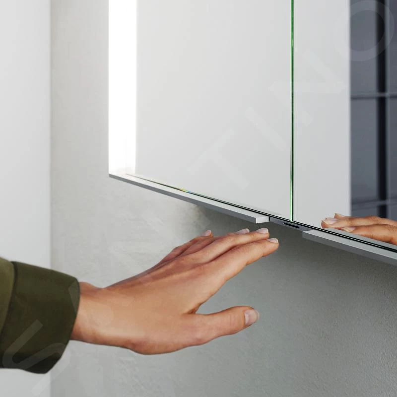 Keuco Royal Match - Spiegelkast Met LED-verlichting, Inbouw, 650x700x149 Mm, Zilver Geanodiseerd 12811171311 - Image 3