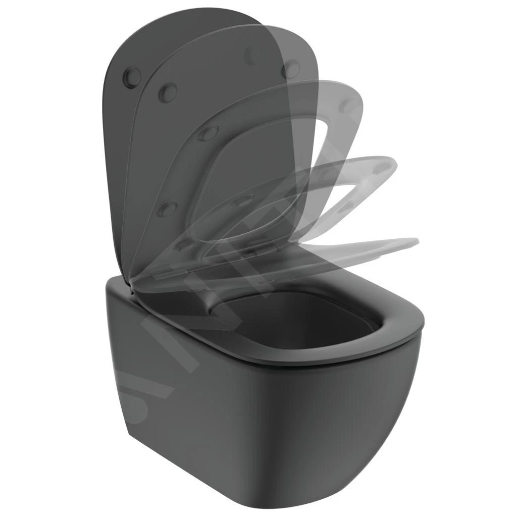 Ideal Standard Tesi - Hangend Toilet Met SoftClose Wc Bril, Aquablade, Zwart T3546V3 - Image 3