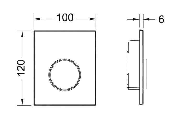 Tece TECEloop - Urinoir Bedieningsplaat, Mat Chroom 9242625 - Image 2