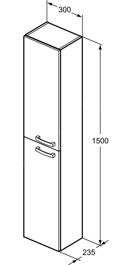 Ideal Standard Tempo - Hoge Kast 300x235x1500 Mm, Zandeiken E3243OS - Image 2