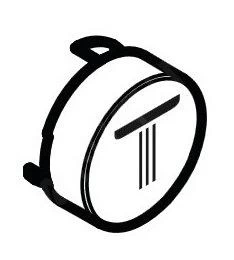 Hansgrohe Toebehoren - Select-knop Rain, Klein, Wit 92572450