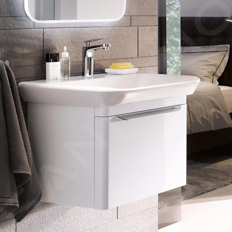 Geberit MyDay - Wastafelonderkast, 540x410x430 Mm, 1 Schuiflade Met LED-verlichting, Glanzend Wit Y824065000 - Image 3