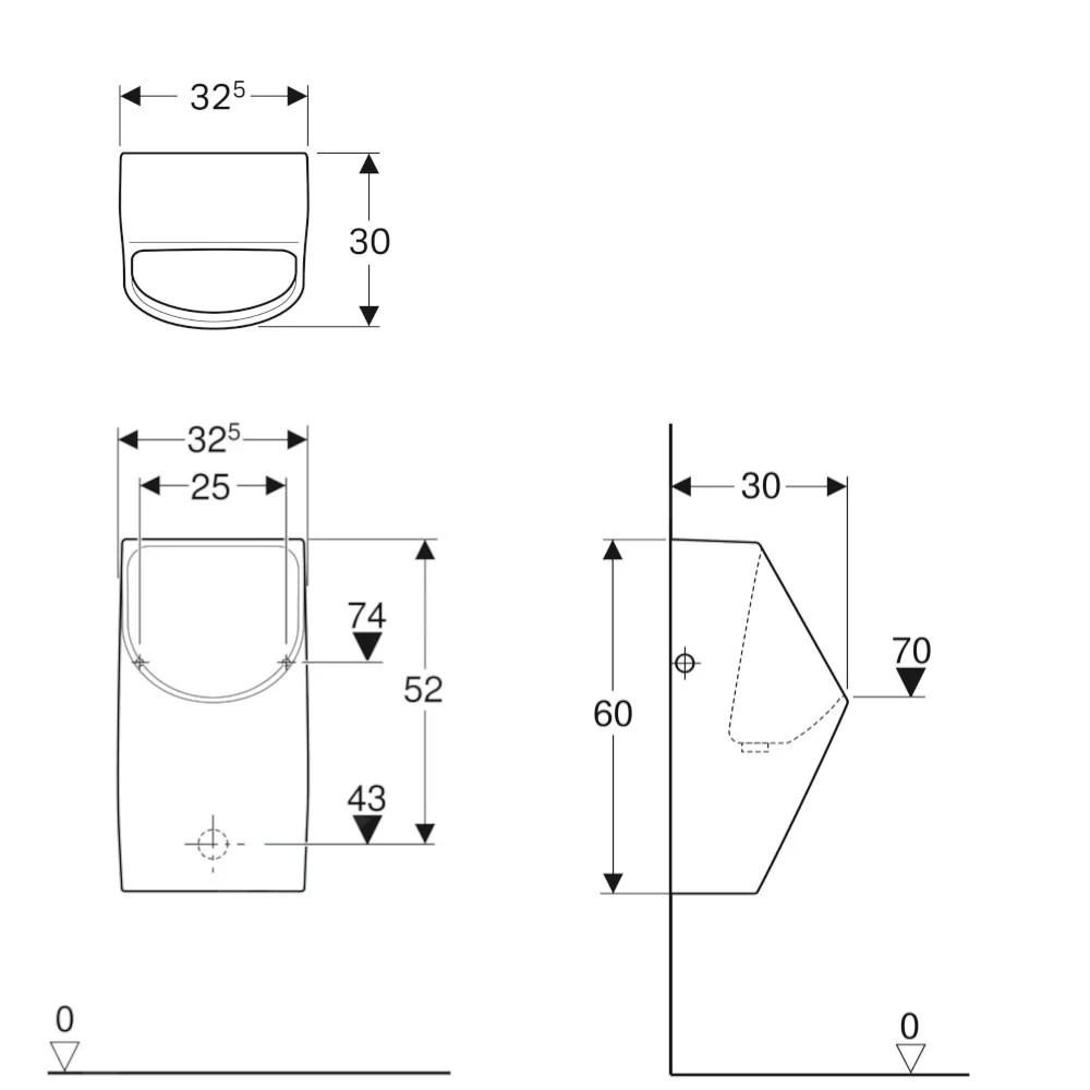 Geberit Smyle - Urinoir, Waterloos, Wit 500.255.01.1 - Image 2