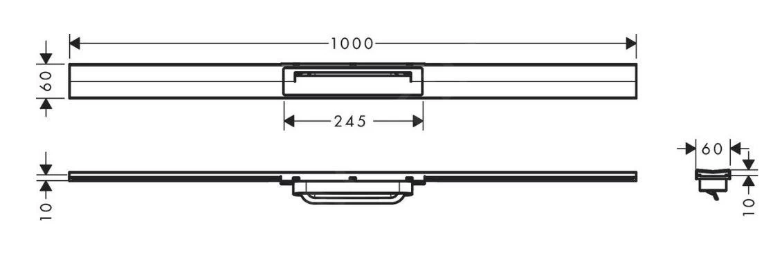 Hansgrohe RainDrain Flex - Douchegoot Met Rvs Rooster 1000, Te Plaatsen In De Ruimte, Inkortbaar, Gepolijst Goud 56046990 - Image 2