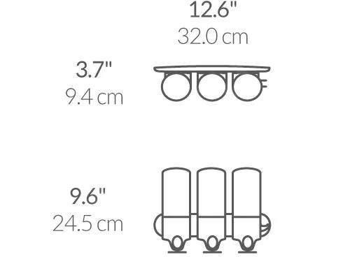 Simplehuman Badkamer Accessoires - Zeep-, Shampoo En Conditioner Dispenser Met Houder, 3x 444 Ml, Gebrosteld Rvs BT1029 - Image 2