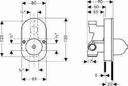Hansgrohe Inbouwdelen - Inbouwdeel Voor Badmengkraan 31741180 - Image 2