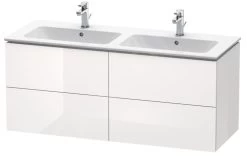Duravit L-Cube - Wastafelonderkast 550x1290x481 Mm, 4 Laden, Glanzend Wit LC625902222