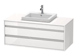 Duravit Ketho - Wastafelonderkast 496x1200x550 Mm, 2 Laden, Glanzend Wit KT675602222