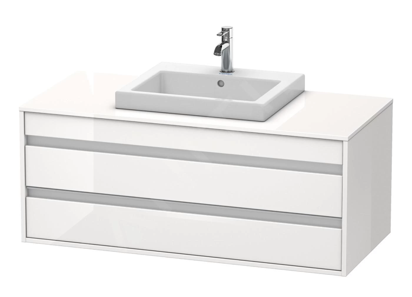 Duravit Ketho - Wastafelonderkast 496x1200x550 Mm, 2 Laden, Glanzend Wit KT675602222