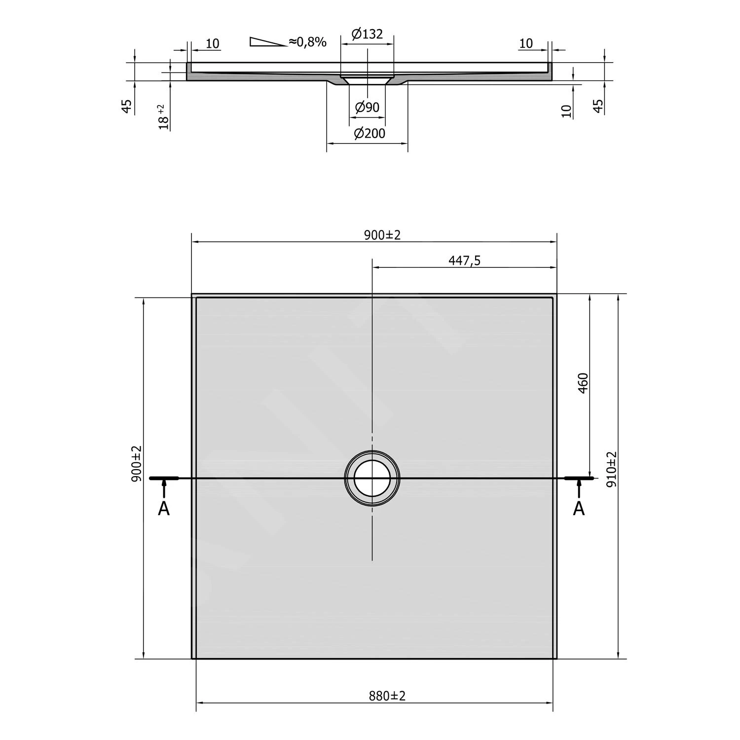 Polysan Douchebakken - Douchebak 900x900 Mm, Wit 73185 - Image 2