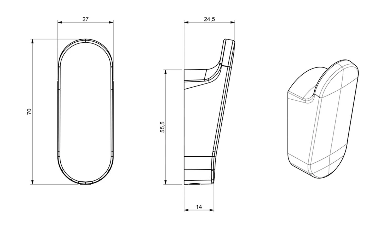 Sapho Zen - Handdoekhouder, Zwart 166435 - Image 2